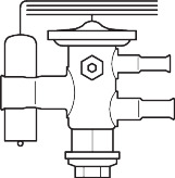 Thermostatic expansion valve, TUAE, R407C