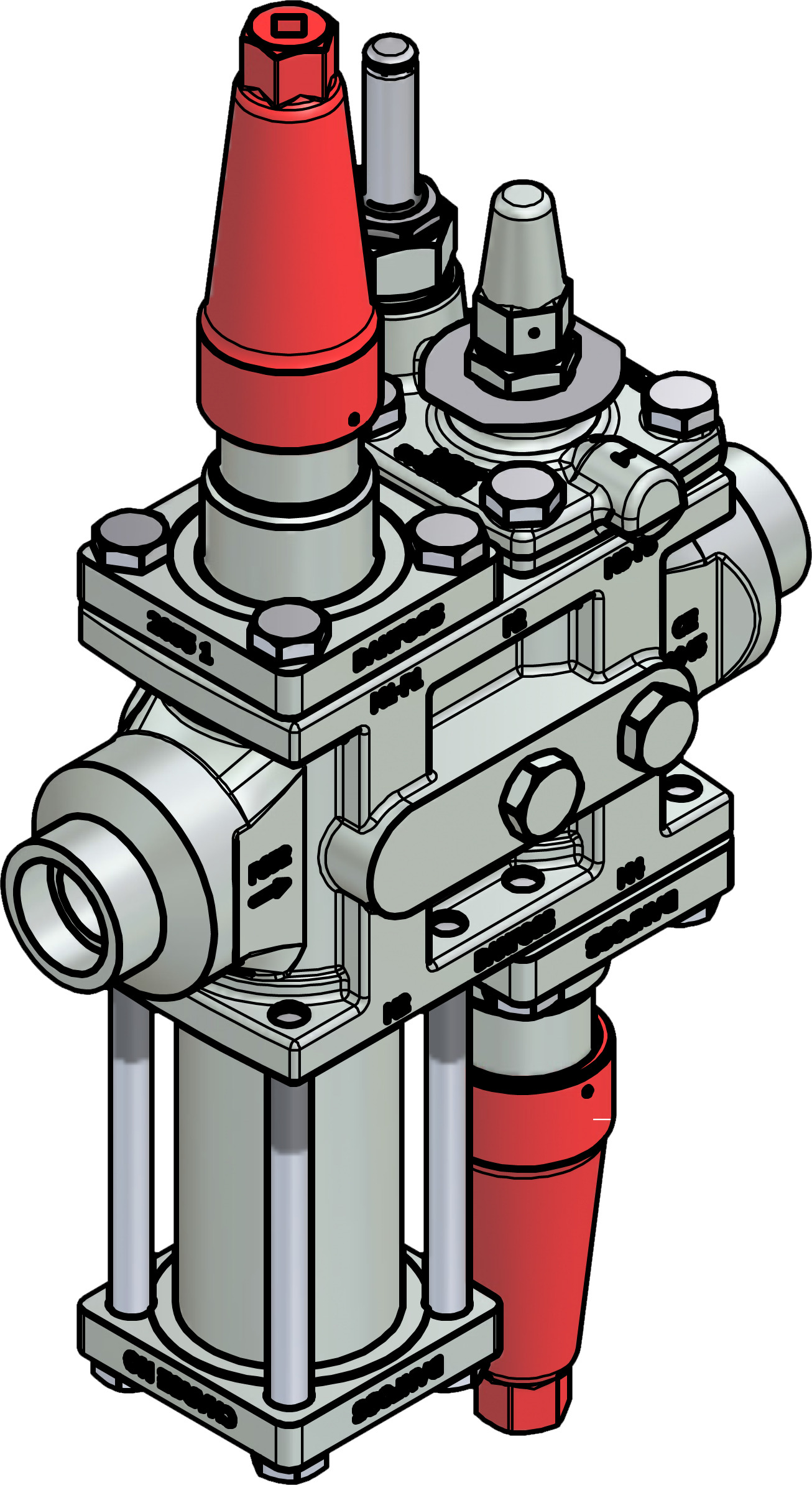 Valve station, ICF 25-4-9, 25 mm, Connection standard: ASME B 16.11