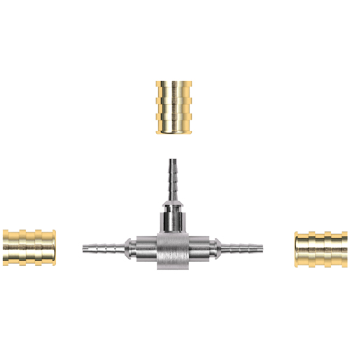 Gomax - Fitting Tee Branch with Crimps - 2mm