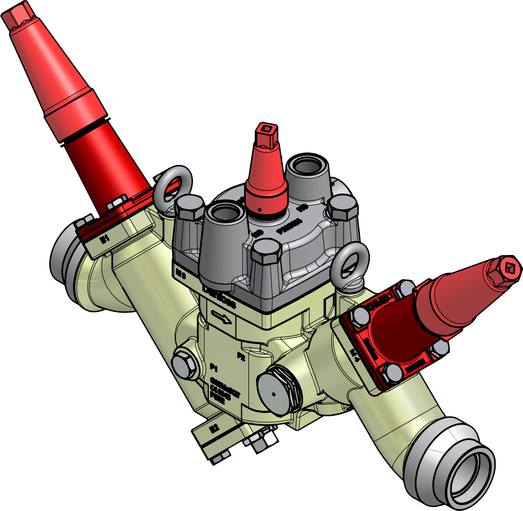 Valve station, ICF 50-4-41, 40 mm, Connection standard: ASME B 16.11