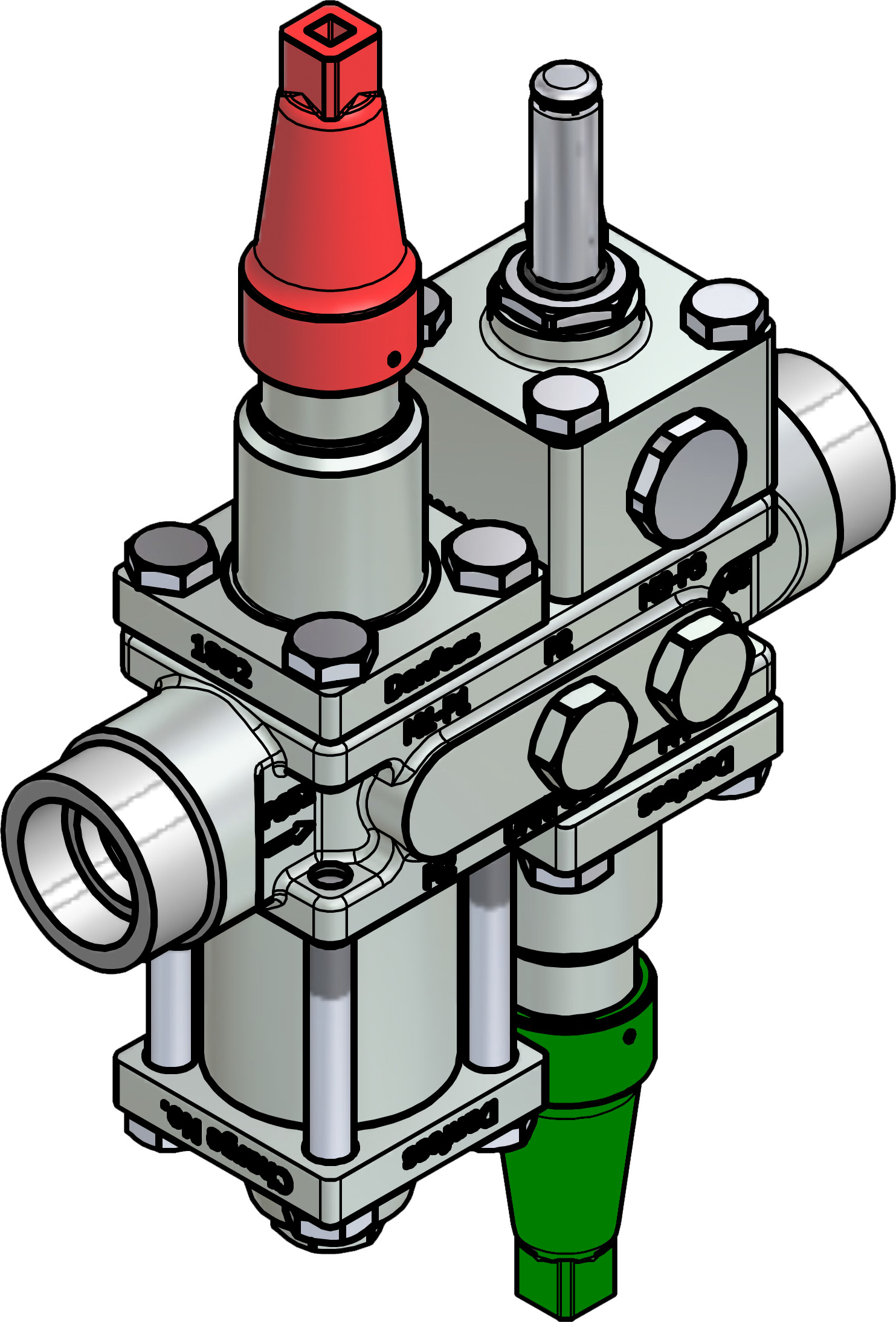 Valve station, ICF 20-4-18H, 25 mm, Connection standard: ASME B 16.11