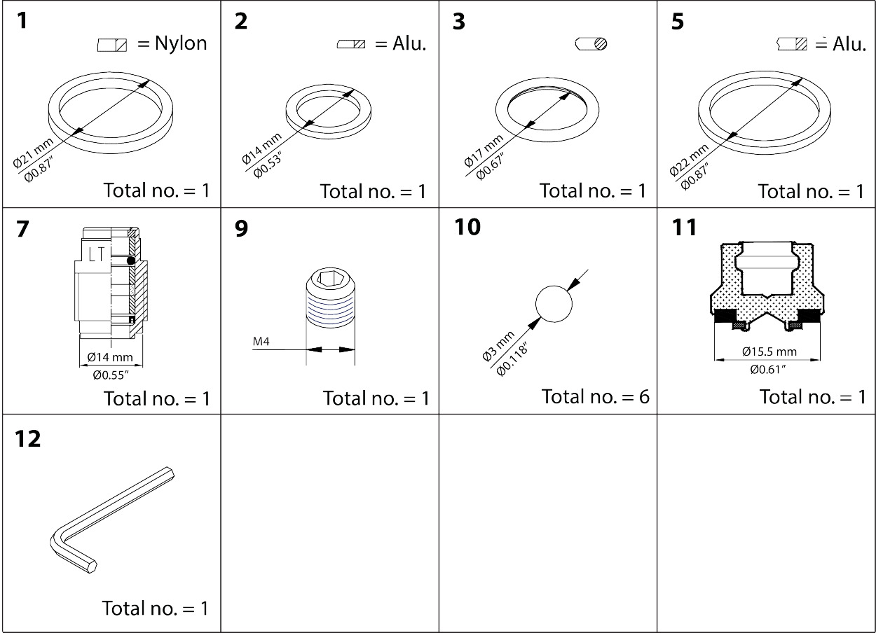 Overhaul kit, Cone, sealing, packing gland