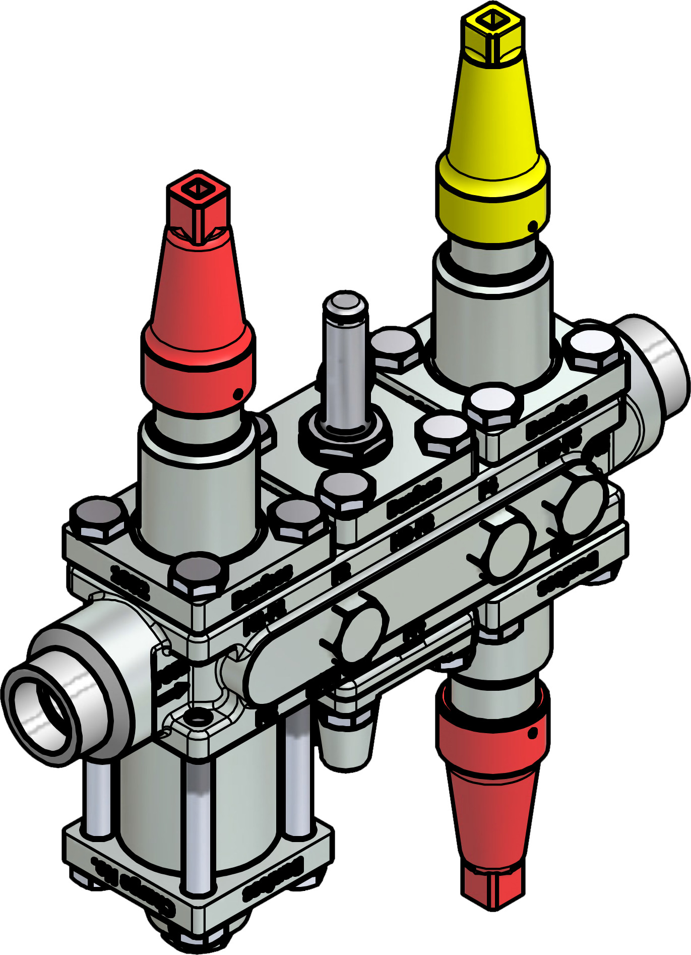 Valve station, ICF 20-6-1RA, 20 mm, Connection standard: ASME B 16.11