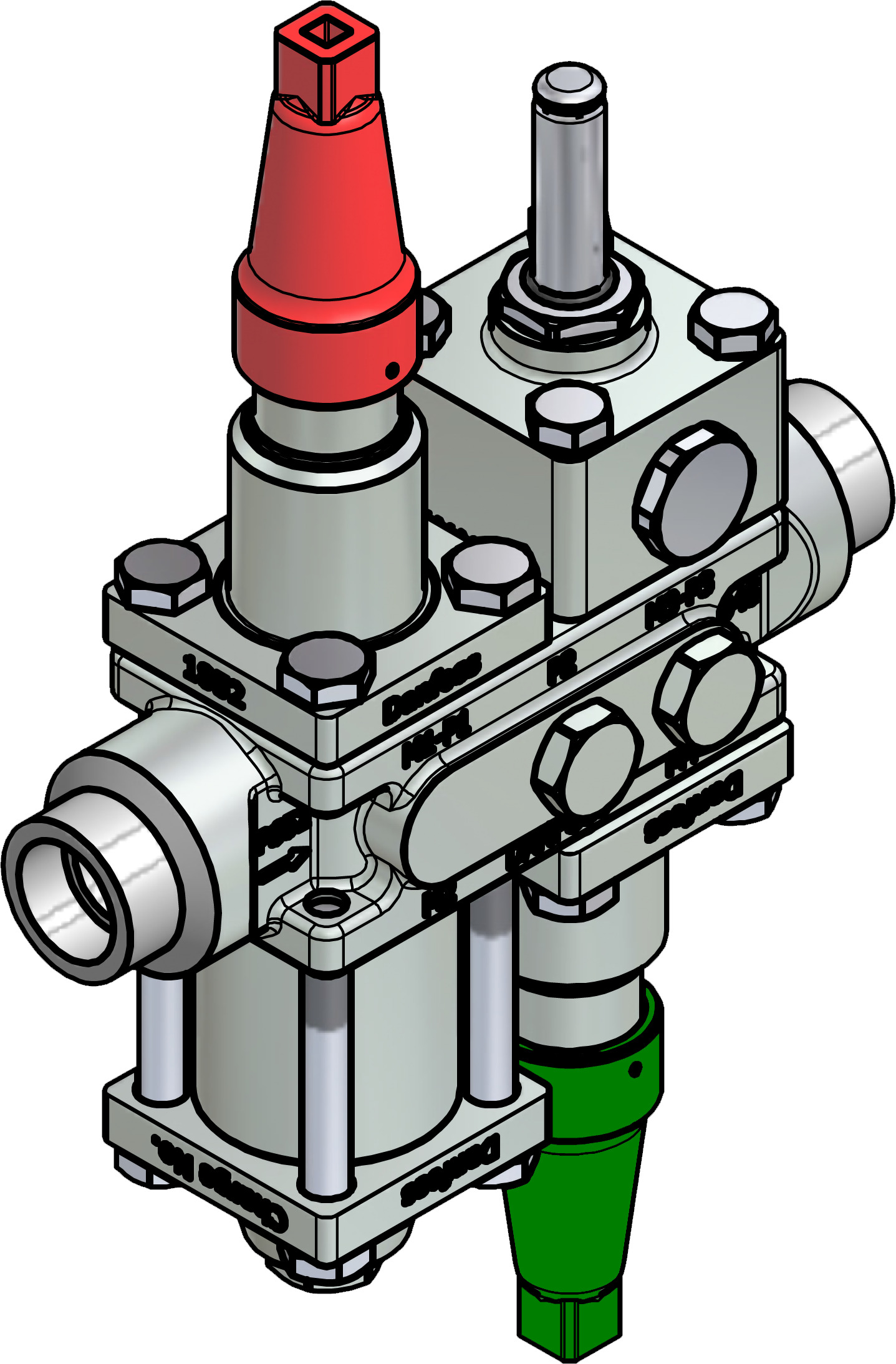 Valve station, ICF 20-4-18H, 20 mm, Connection standard: ASME B 16.11