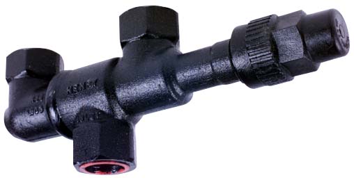 Three way dual shut off Valve 3/4" inlet and outlet CO2 rated