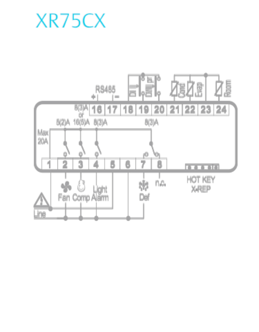 Dixell - XR75CX-5N713 NTC Low Temp Controller