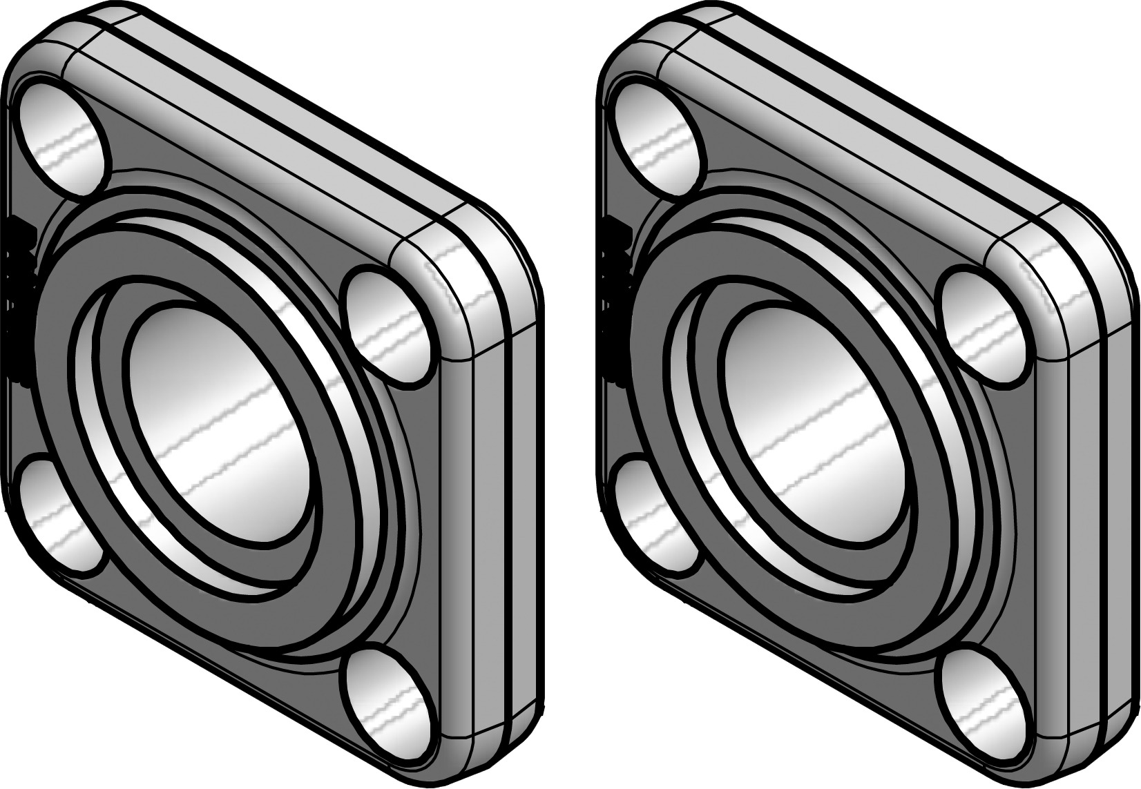 Flange set, Flange, 50 mm, Butt weld