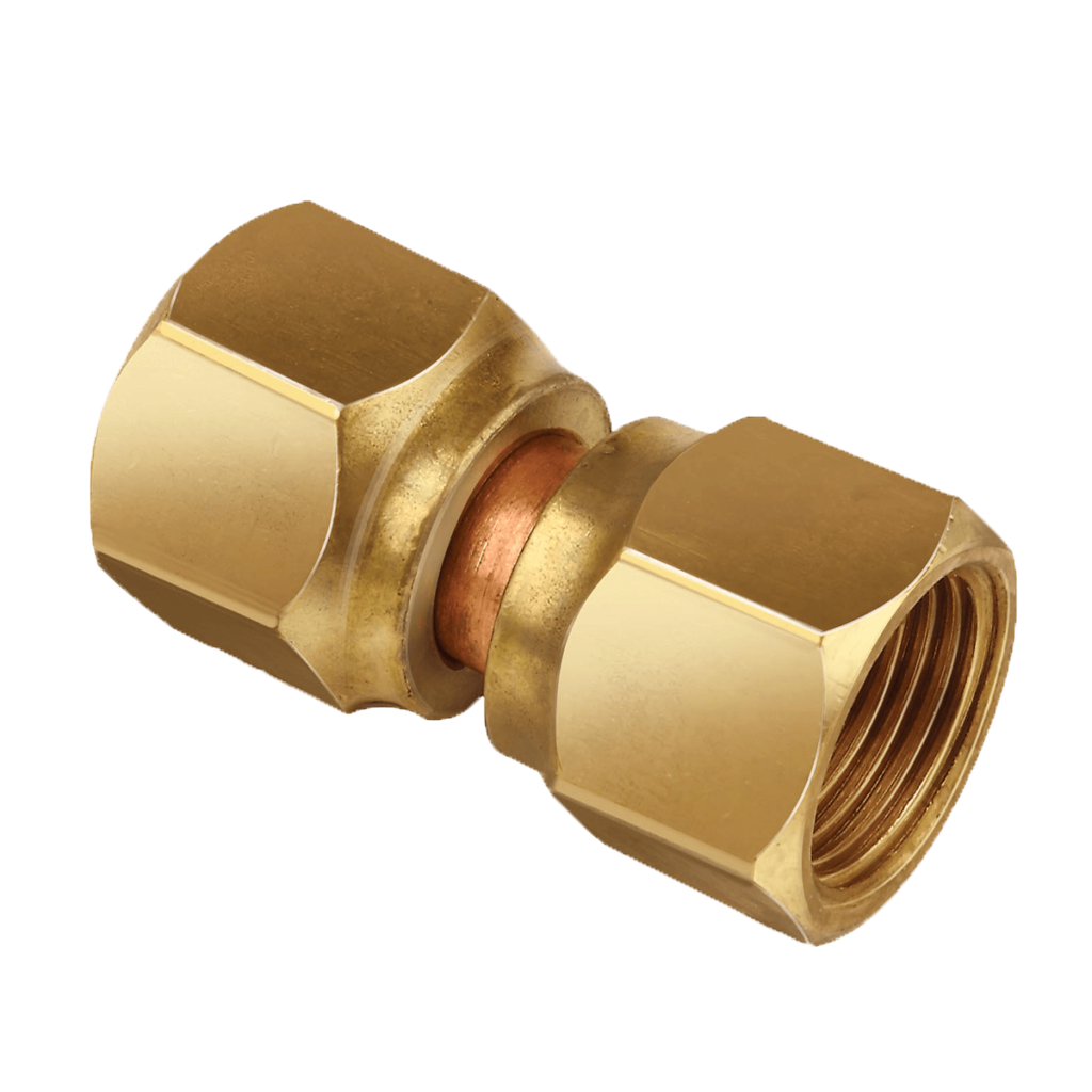 Fitting - Brass Swivel Connector 3/8 F.Fl x 3/8 F.Fl