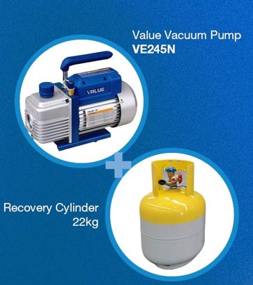 22 KG Cylinder with Value VE245N Vacuum Pump