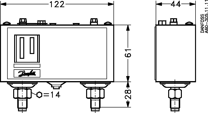 Pressure switch, KP15A