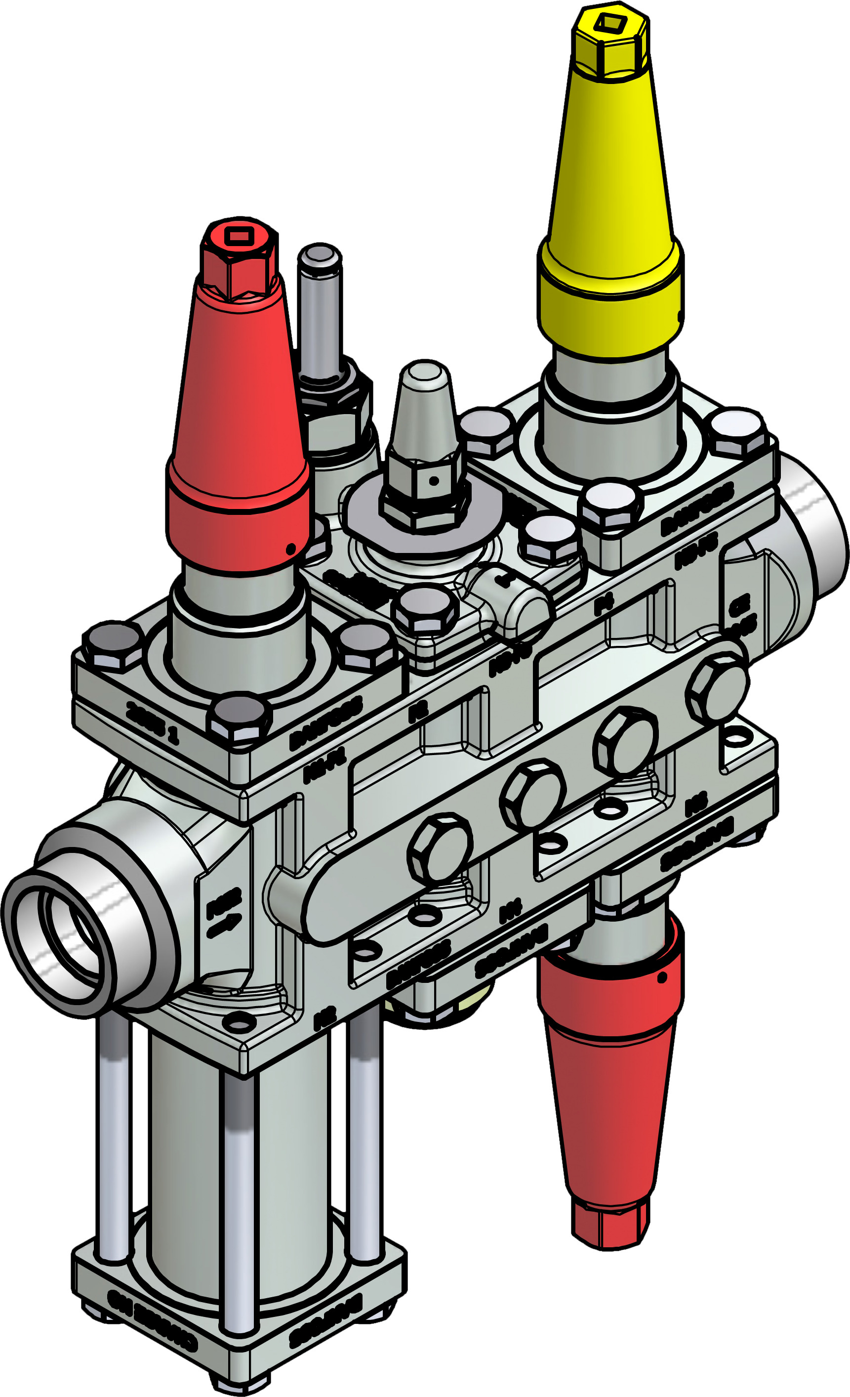 Valve station, ICF 25-6-3RB, 32 mm, Connection standard: ASME B 16.11