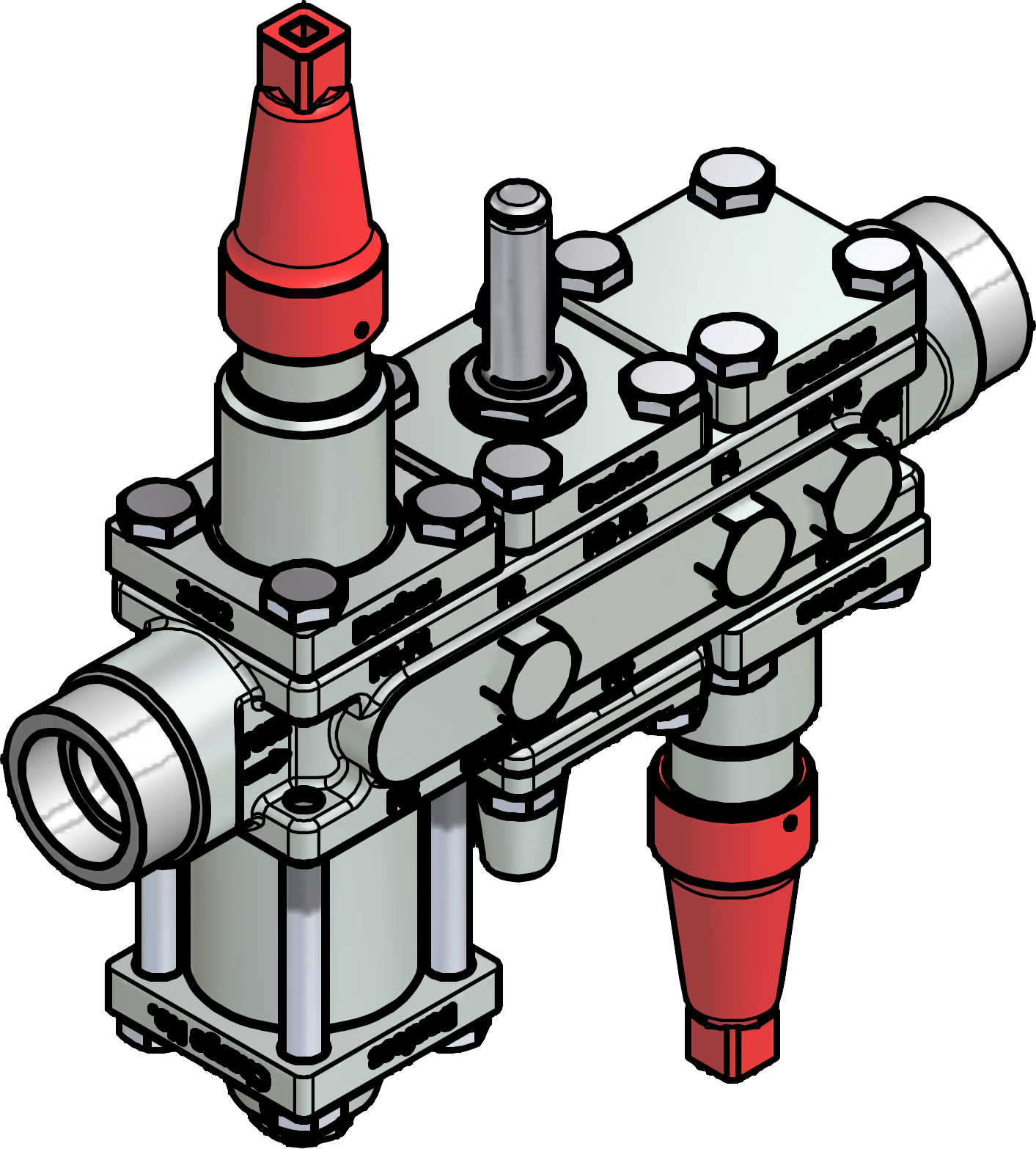 Valve station, ICF 20-6-4, 25 mm, Connection standard: ASME B 16.11