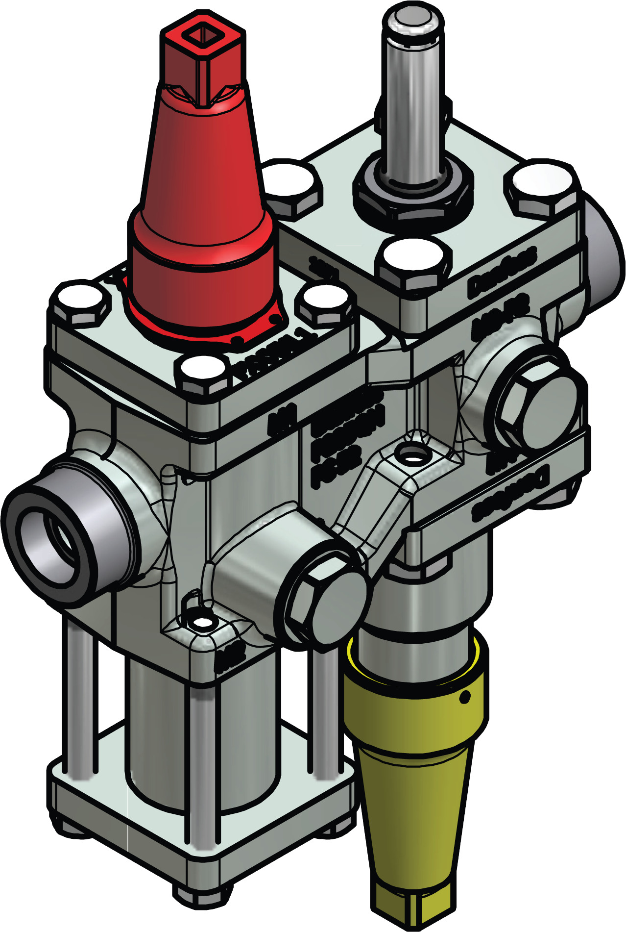 Valve station, ICF 15-4-10RA, 20 mm, Connection standard: ANSI B 16.11