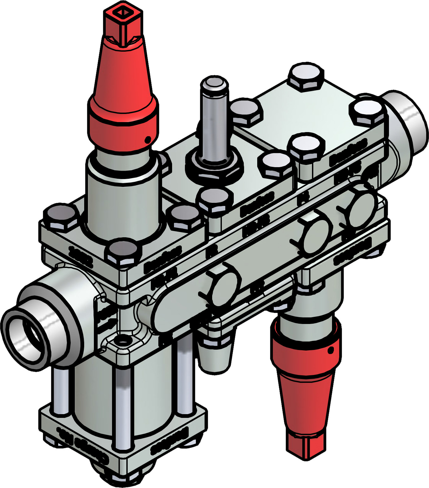 Valve station, ICF 20-6-4, 20 mm, Connection standard: ASME B 16.11