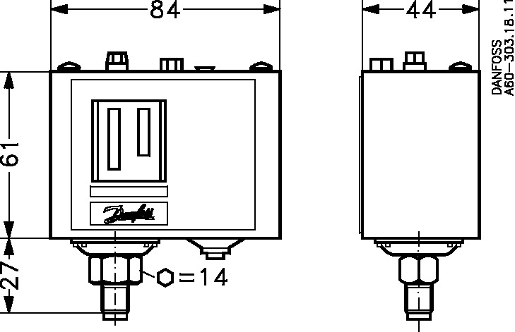 Pressure switch, KP1A