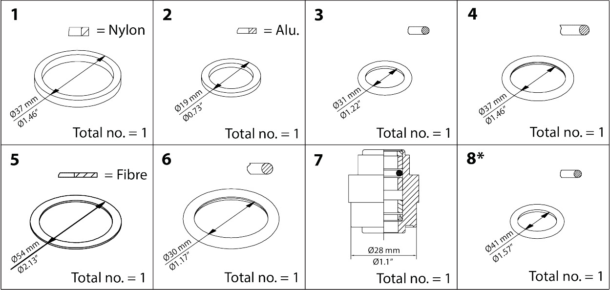 Repair Kit, Packing gland and sealing