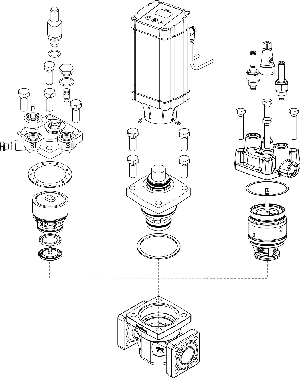 Multifunction valve body, ICV 25 PM, Flange