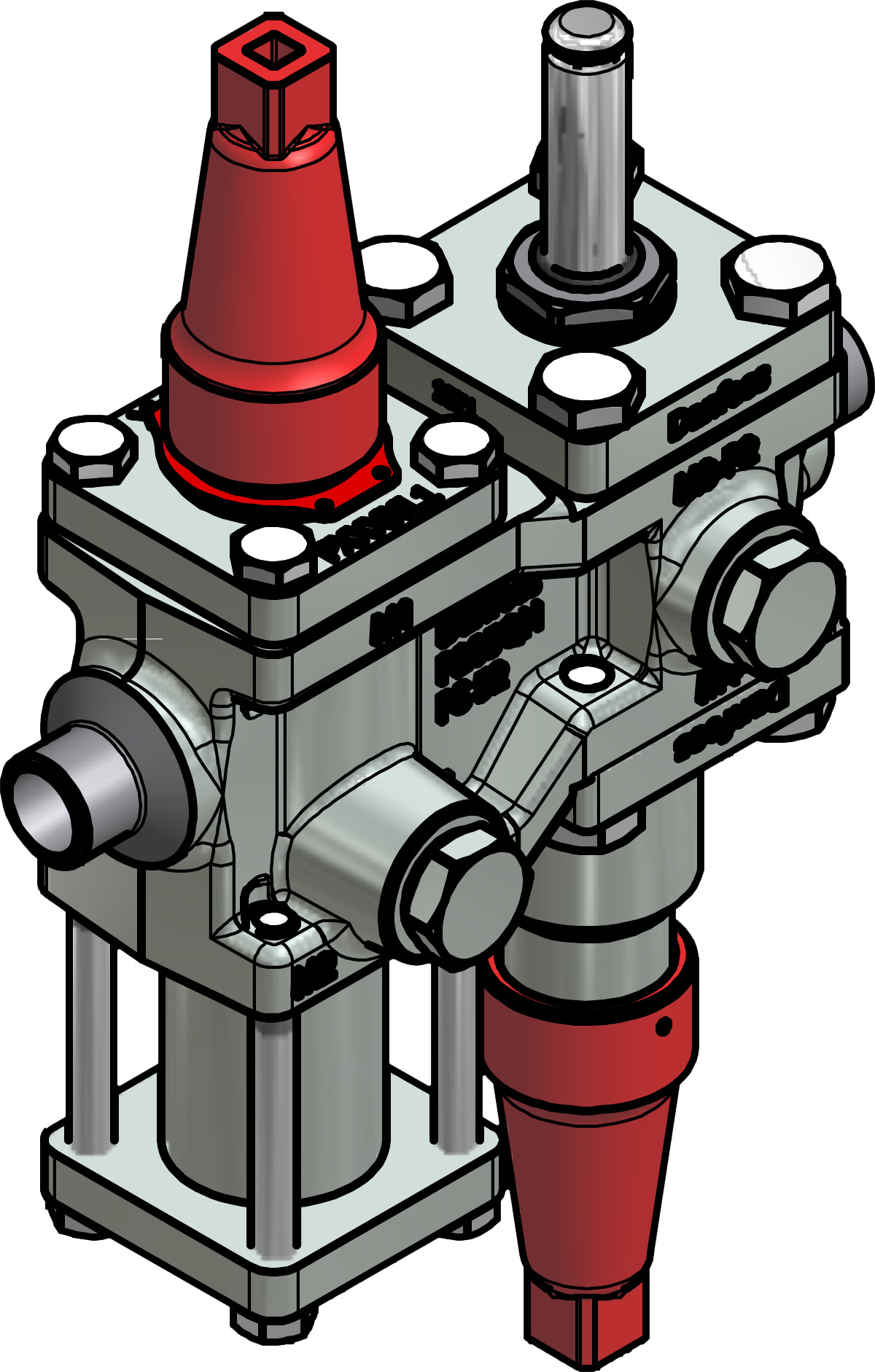 Valve station, ICF 15-4-9, 15 mm, Connection standard: ANSI B 16.11