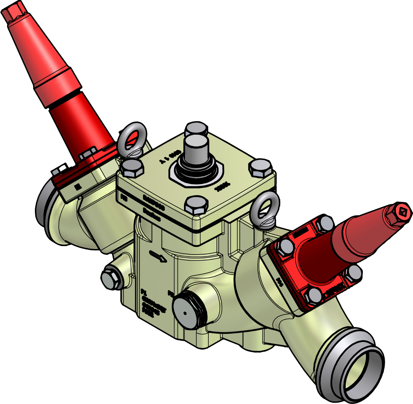 Valve station, ICF 65-3-43MB, 65 mm, Connection standard: ASME B 36.10M SCHEDULE 80