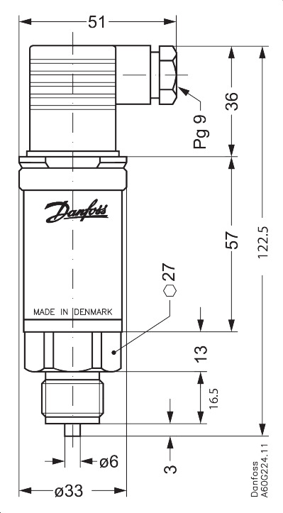 Pressure transmitter AKS 33