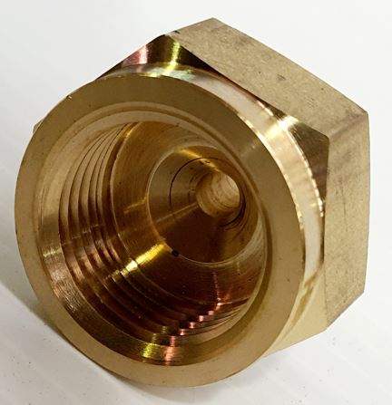 Fitting - Brass Cylinder Adaptor 1/4 M.Fl x 3/4 F.P.T