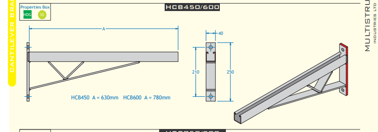 HVY DUTY CANTILEVER BRACKET X2