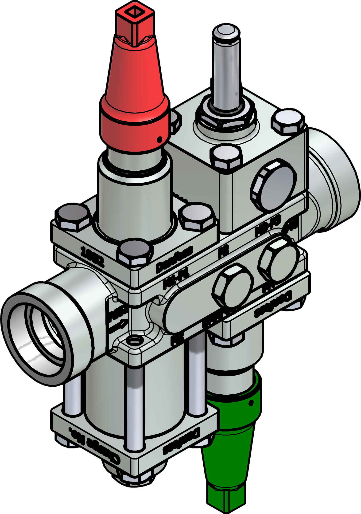 Valve station, ICF 20-4-18H, 32 mm, Connection standard: ASME B 16.11
