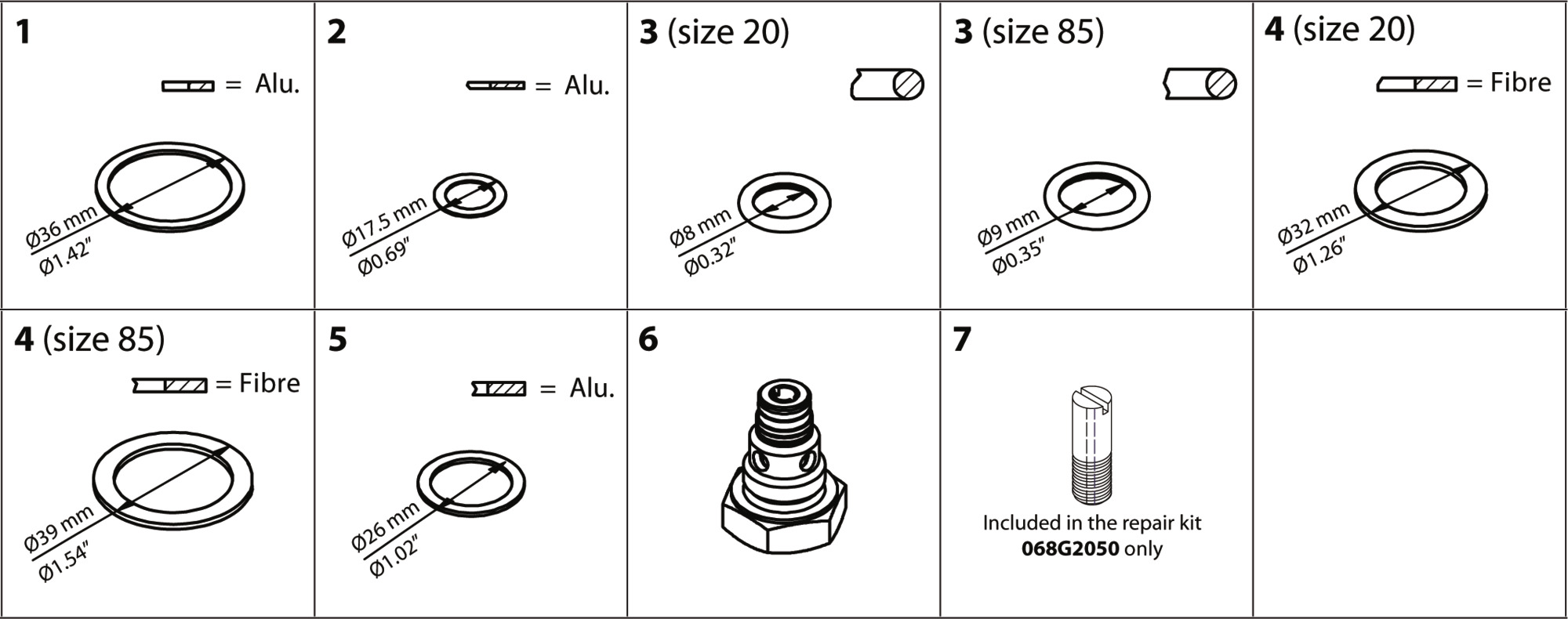 Orifice, TEA 20-12; TEAQ 20-12; TEAT 20-12; TEVA 20-12