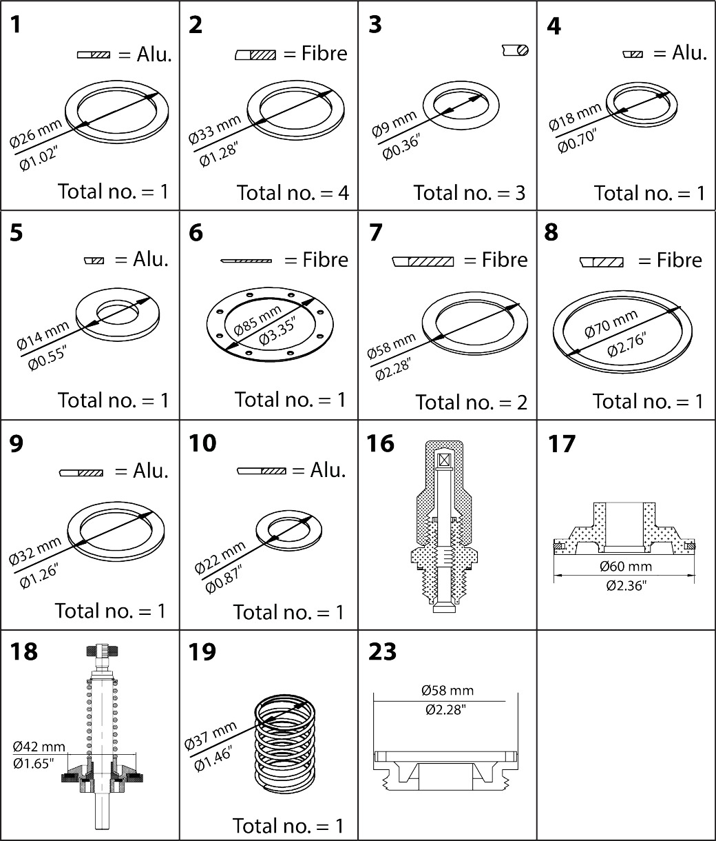 PMLX, size 32, Overhaul kit