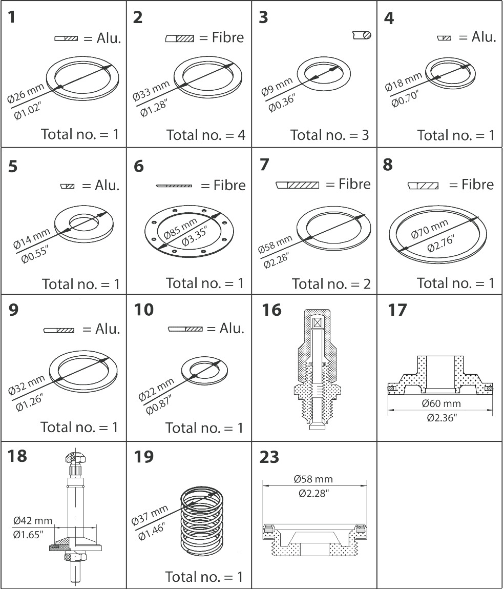 PML, size 32, Overhaul kit