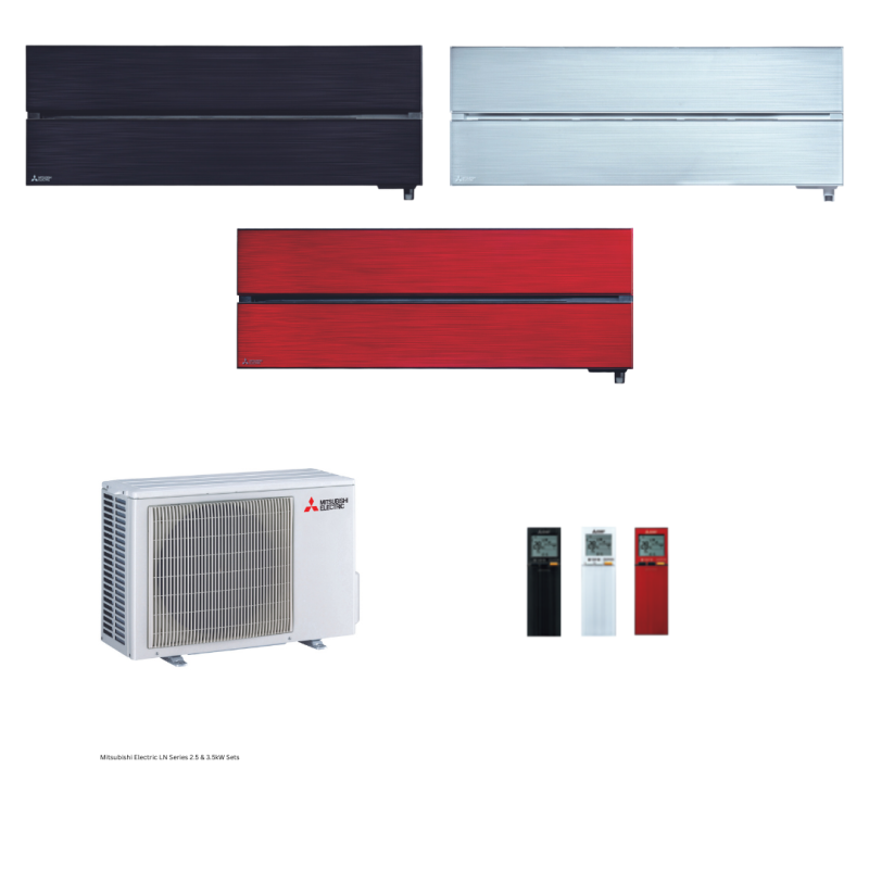High Wall LN Series 3.5 Kw Red - R32- Smart Series Set | High Wall LN ...